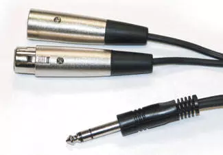 1/4 Stereo to Dual XLR Male & Female - 10 Feet